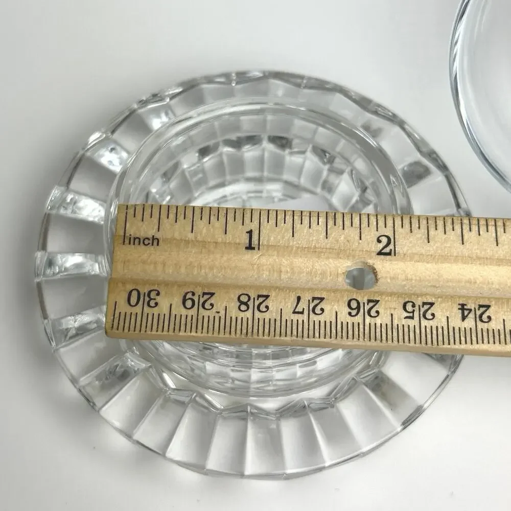 Mikasa Salina crystal mini round dome lidded dish 3” personal butter pat cloche